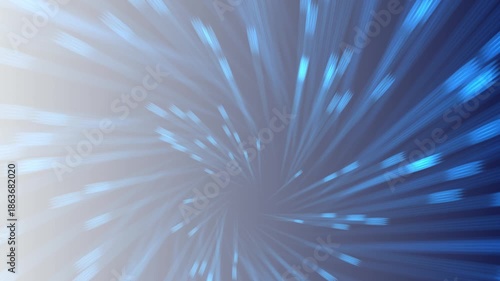 Dynamic blue light rays emanating from bright source