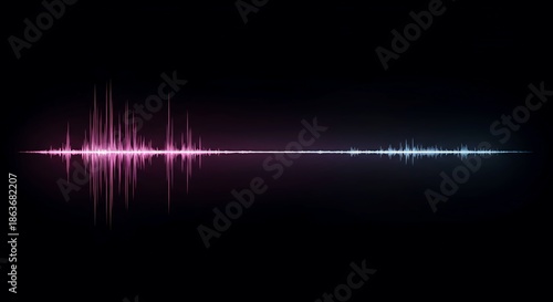 Wallpaper Mural Abstract illustration showing a digital frequency wave suddenly dropping to a blank flat line, representing silence or data loss, graph, graphic, technology Torontodigital.ca