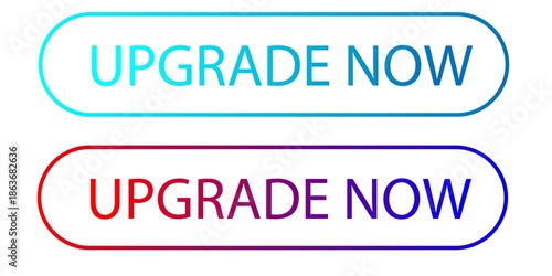 Tableau sur toile A colorful graphic with two upgrade buttons on a white background