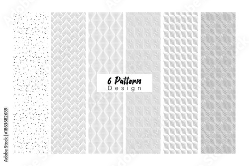 Geometric black and white vector abstract background featuring a seamless pattern of lines and shapes for a modern business card or web design template