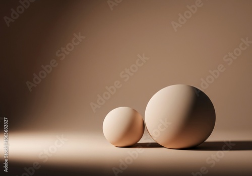 Abstract neutral background with soft shadows and subtle texture, creating ample clean negative space, presentation, studio, monochromatic