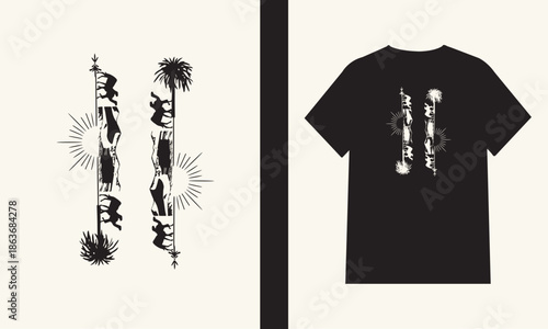 Vector design for T-shirt and sweatshirt printing.