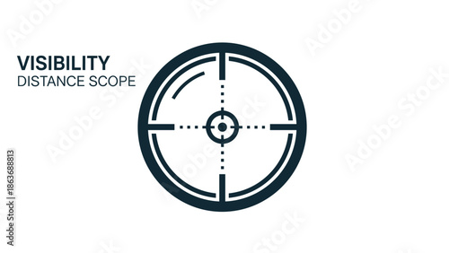 Sleek sniper scope design on white background