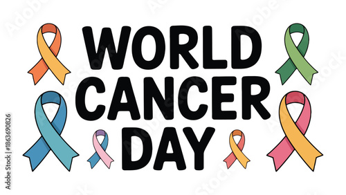 World Cancer Day: Raising Awareness with Colorful Ribbons 