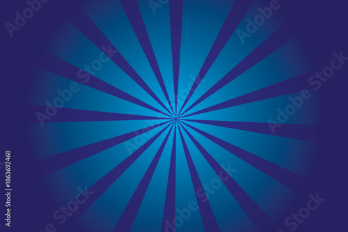 Radial burst of bright blue stripes against a deep indigo background with a subtle gradient abstract