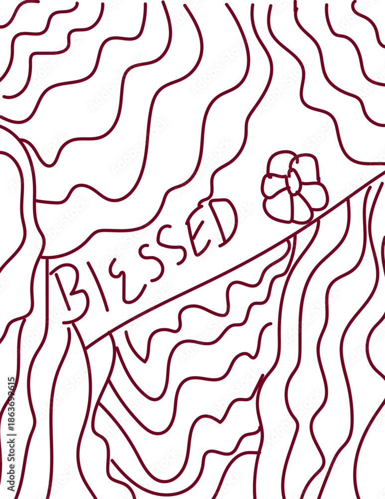 Fototapeta premium vector illustration of caption, blessed.