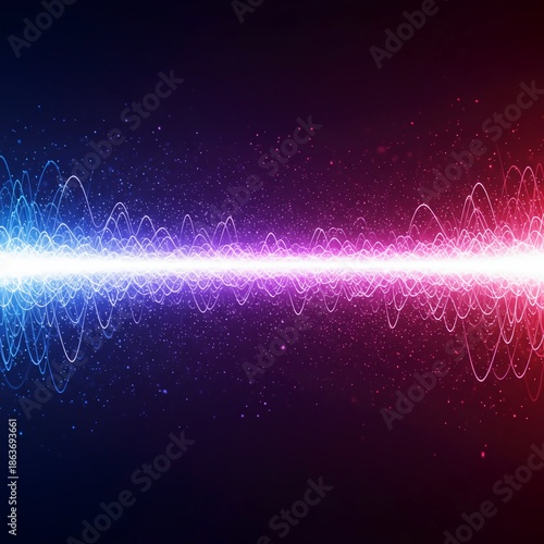 A vibrant abstract depiction of electromagnetic wave transmission featuring brilliant light and dynamic flowing energy particles, abstract, heat, thermal