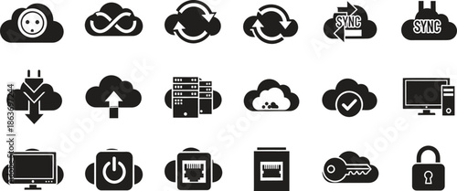 Cloud Computing Icons Set