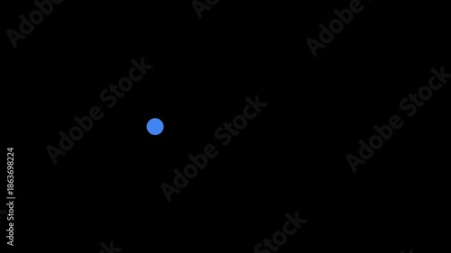 elastic dots loader animation on black background, loading animation