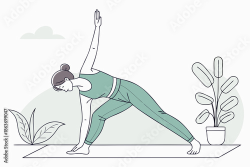 Yoga Pose Icon Showing Flexibility, Balance, and Mind-Body Connection
