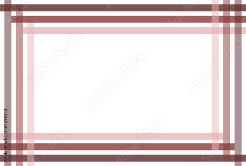 Strawberry Chocolate Color Abstract Frame on White Background