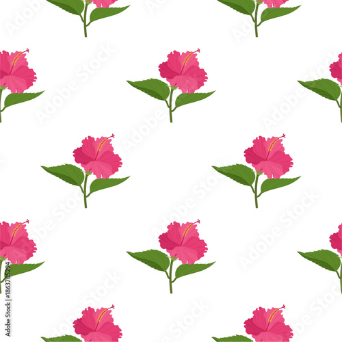 Flower vector seamless pattern illustration floral background 
