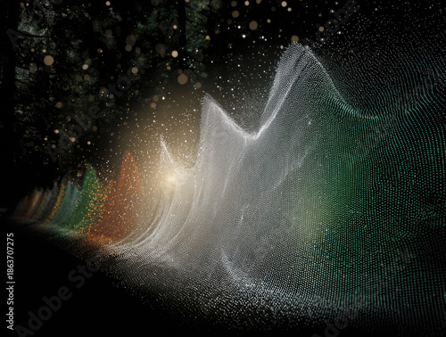 Futuristic Data Streams and Digital Landscapes