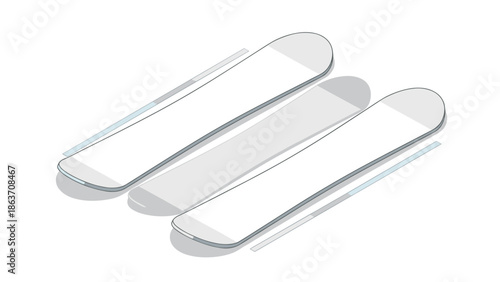 Modern isometric snowboard design for winter sports and recreation enthusiasts