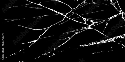 Abstract black marble background with striking white lightning-like veins and cracks, high-contrast natural stone texture, luxury dark surface, sharp detail, seamless pattern, studio lighting.