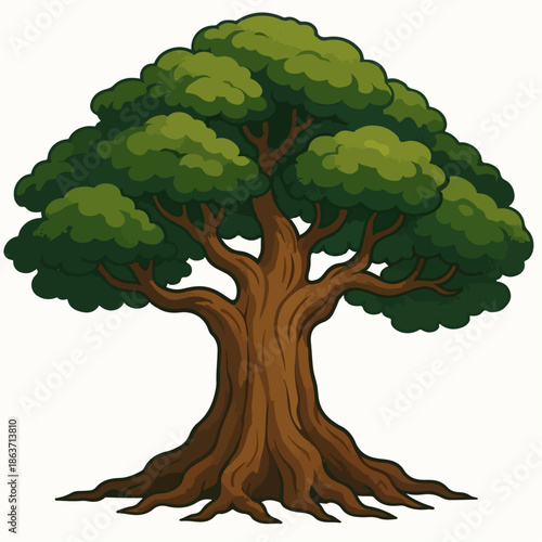 illustration of an imaginary giant tree