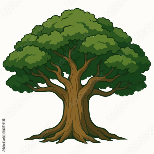 illustration of an imaginary giant tree
