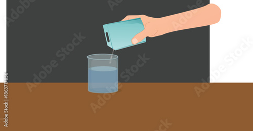 Hand with deteergent powder