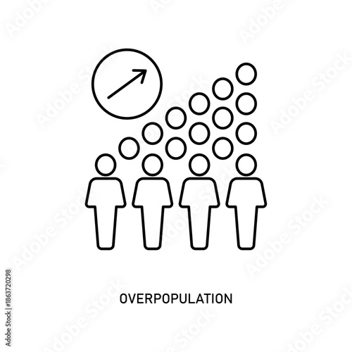 Icon an Overpopulation, isolated against a clean background.