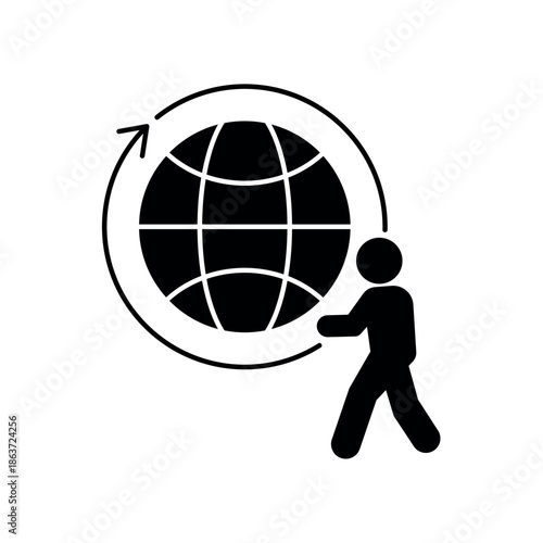 Icon a Human Migration, isolated against a clean background.