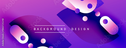 Abstract purple background. Fluid shapes overlap, creating dynamic visual effect. Modern design elements present.
