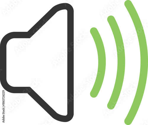 音量スピーカーのフラットアイコン