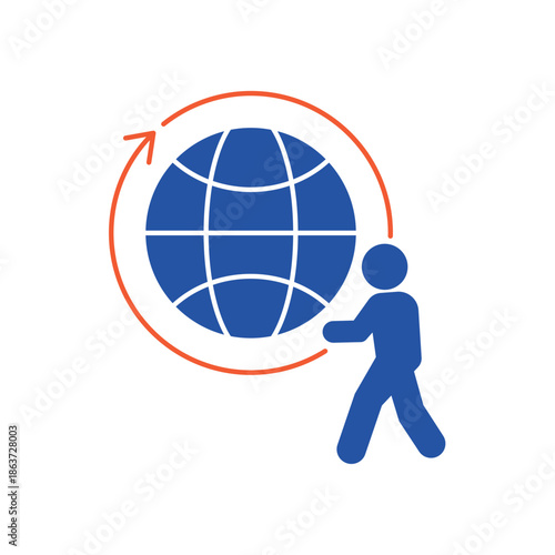 Icon a Human Migration, isolated against a clean background.