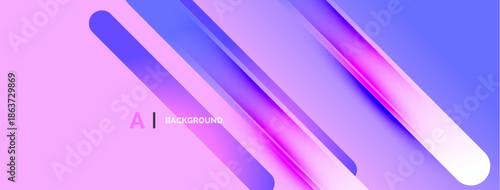 Abstract gradient background. Pink, purple, blue hues blend smoothly. Modern design elements create dynamic visual effect.