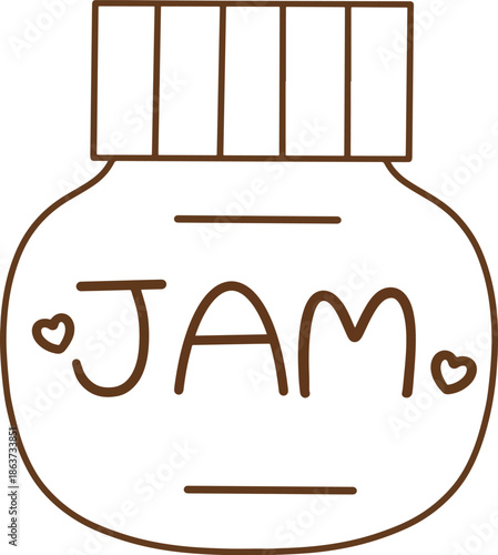 Cartoon icon of a large jam jar.