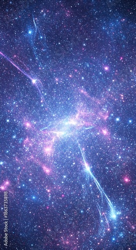 Brilliant cosmic dust and numerous stars illuminate the deep space environment