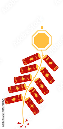 illustration of chinesse firechracker