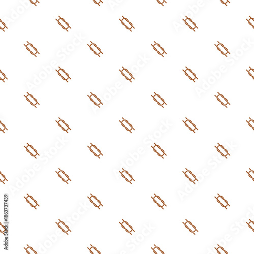 Nautical Rope knot seamless pattern isolated on white background
