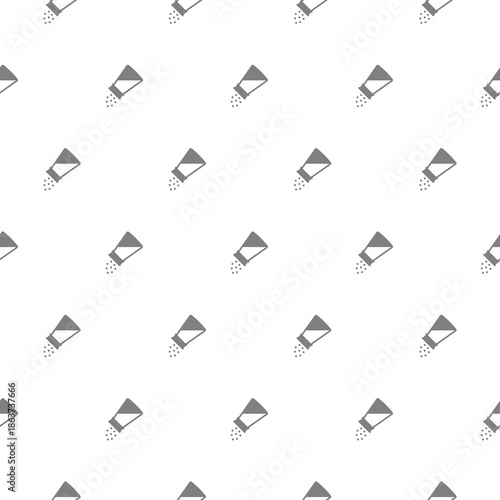 Salt shaker seamless pattern isolated on white background
