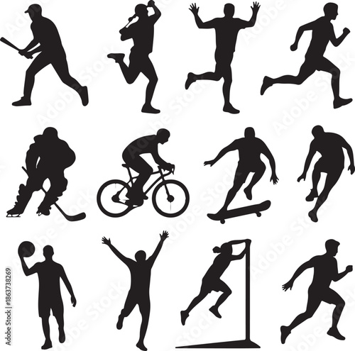 people    silhouettes sports