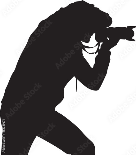 Silhouettes of men with a gun vector illustration