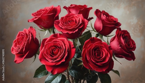 Wallpaper Mural Classic red roses arrangement Torontodigital.ca