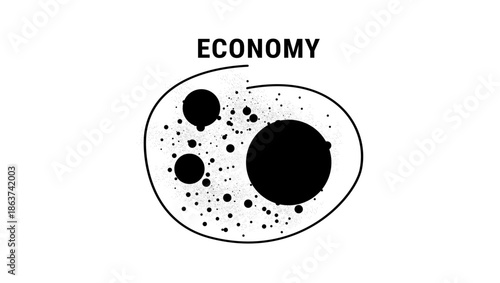 the country's economy ,black isolated silhouette