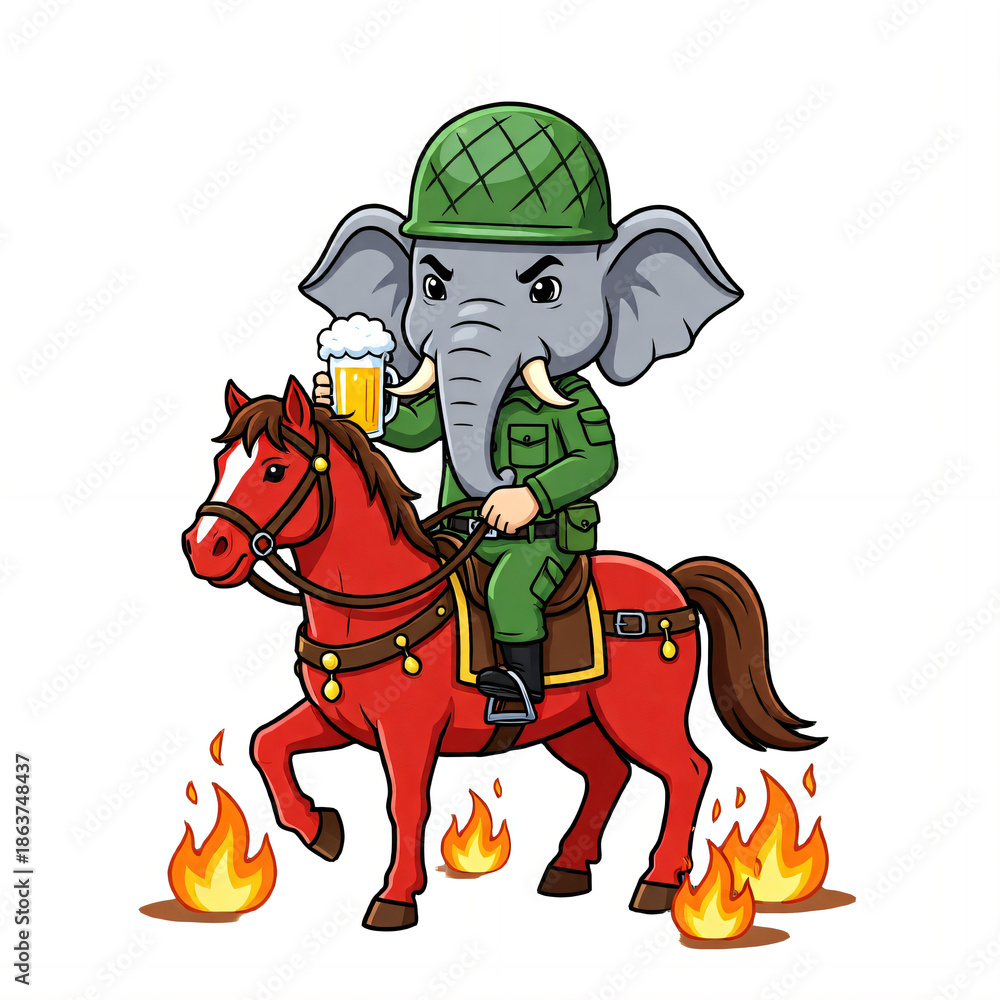 Fototapeta premium Elephant Soldier