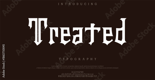 Treated vector illustration of alphabet letter A to Z