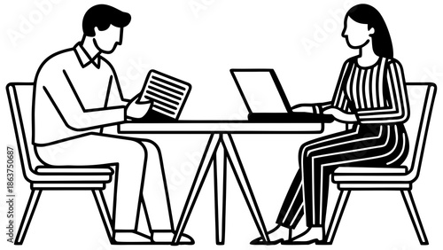 Business colleagues collaborating in modern office setting