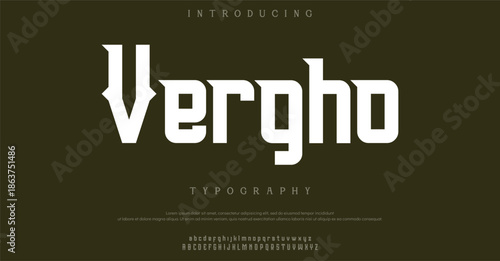 Vergho creative modern stylish calligraphy letter logo design