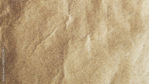 Old paper vintage texture surface for background. Recycle pale brown paper crumpled texture, Cream color recycled kraft paper texture blank with copy space for text. 