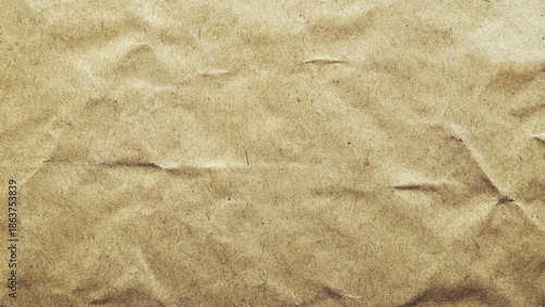 Crumpled brown kraft paper background