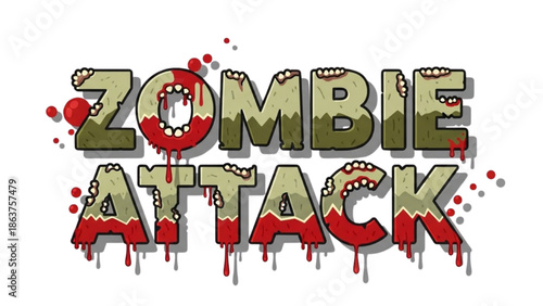 A zombie attack scene with undead creatures in a city environment from a close-up viewpoint