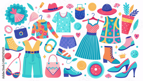 seamless pattern with fashion accessories