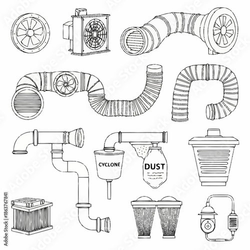 Collection of Industrial Ventilation and Dust Collection Equipment.