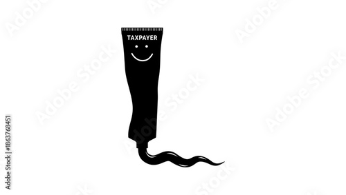 taxpayer symbol ,black isolated silhouette