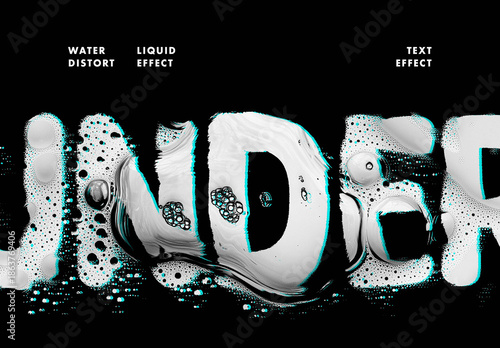 Water Distort Liquid Effect Mockup