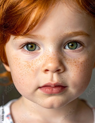 そばかすのある笑顔の子供を描いた油彩画風のポートレートイラスト