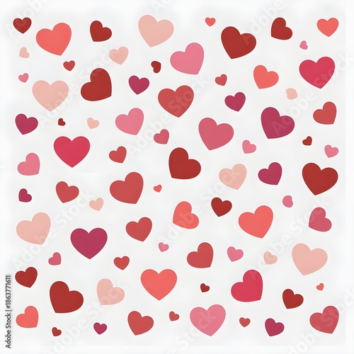 Scattered hearts pattern